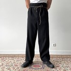 Men s Vintage 1940s British Morning Fishtail Suspender Striped Suit Trousers