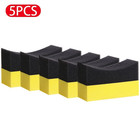 5pcs Car Tire Cleaning Sponge Brush Set Wheel Wax Polishing Pads Tool - New