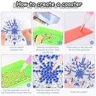 Demonwer 8pcs Snowflake Diamond Art Coasters Kit Diy Christmas Diamond Coaster
