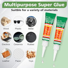 12 Tubes Super Glue Cyanoacrylate Adhesive Bulk Multi-purpose Quick-dry Strong