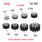1-2 5 Modul 10-150 Teeth Spur Gears Thick 10mm-25mm Steel Pinion Gear For 3d Cnc