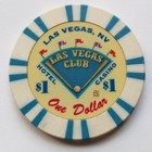 Vintage Casino Chip  Las Vegas Club Hotel   Casino  Las Vegas  Nevada  Nv