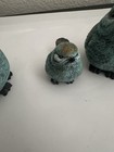 Raz Seaside Cottage Resin Birds Textured Finish Blue Chickadee Birds Set Of 3 Fi