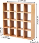 1  12 Dollhouse Miniature Wooden Storage Rack 16 Grid Shelves Doll House    