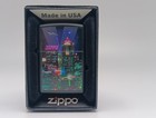 Zippo Authentic Cyber City Design 48506 Double Torch Butane Lighter Gift Set