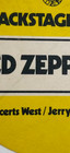 Led Zepplin 1977 Concert West  Weintraub Backstage Pass