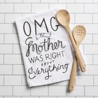 Primitives By Kathy Boho Cotton Kitchen Towel Set - Funny 28  X 28   White 