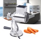 2xrotary Grater Handle  5 Blades  Round Slicer   Vegetable Grater  Steel
