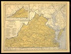 Ca1939 Virginia Railroad Map Original Atlas Map Depot Towns N w Rr Historic
