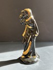 Mid Century Blackamoor Nubian Woman Figurine Black Gold Statue 9 1 4 