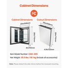 Lighted Mirror Medicine Cabinet 20x28  Sensor Light Recessed Or Wall Mount