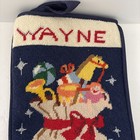 Vintage Handmade Needlepoint Christmas Stocking Santa Sleigh With Toys - Wayne