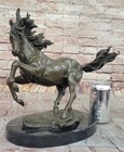 Wild Horse Stallion Genuine Bronze Sculpture Original Signed Artwork Hand Made