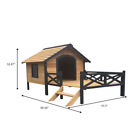 Outdoor Large Wooden Cabin House Style Wooden Pet Dog Kennel With Porch