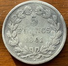 France 5 Francs 1841 Silver Coin Km749 2   tm948