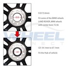 4 Pcs Aluminum Alloy Hub Centric Rings 72 6mm Od To 54 1mm Id Hubrings A