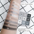 Black Smokey Silver Glitter Shimmer Eye Eyeshadow Makeup Palette 9 Colors Cool T