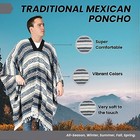  Traditional Mexican Baja Poncho Men And Women Authentic Gaban One Size Beige