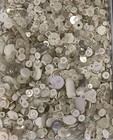 Vintage Angelic Sewing Buttons Mix Pearlized Iridescent White Ivory 3 Oz Lot