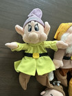 Lot Of 7 - Disney Store Snow White Seven Dwarfs - Mini Bean Bag Plush