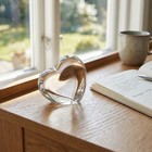 Orrefors Sweden Small Amour Crystal Heart Paperweight By Lars Hellsten 2 5 