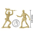 Timmee Processed Plastic Army Men 48pc Tan Tim Mee Toy Soldier Figures Usa Made