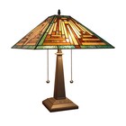 Stained Glass Table Desk Lamp Tiffany Style Mission Design 15 9  Shade