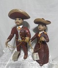 Vtg Navarro Juan   Lupita Ceramic Dolls  Charro   Charra Mexican Folk Art Signed
