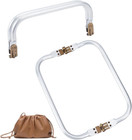 2pcs 8 Inch U-shaped Bag Handle Inner Kiss Clasp Lock Aluminum Purse Frame Ha   