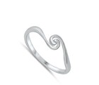 Tiny Elegant Ocean Wave Spiral Ring New  925 Sterling Silver Band Sizes 4-10