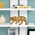 Polyresin Golden Tiger Statue Figurine Idol For Home Decor Office Showpiece