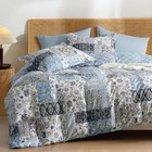  Ultra Soft Floral Duvet Cover Size  Printed Boho Queen Blue  no Comforter 
