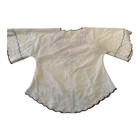 Amazing Vintage Mexican Huipil Embroidered Shirt Bohemian Festival Size S m