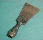 Antique Vintage 3 75  Wide Metal Blade Cast Iron Wall Scraper For A Broomstick