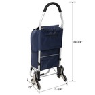 Stair Climbing Shopping Cart Foldable W  Removable Bag Triangular Wheels