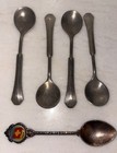 Silver Plated Little Spoons Made In Italy Vintage Versilbert Set 4