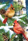Briarwood Lane Snowy Cardinals Garden Flag