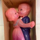 Vintage Celluloid Doll Wind-up Dancing Couple Occupied Japan Made With Box
