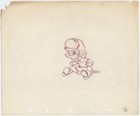 Disney The Autograph Hound Full-figure Animation Drawing Of Shirley Temple  1936