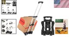 Compact Folding Luggage Cart - 88lbs Aluminum Trolley For Effortless Travel