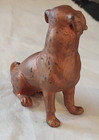 Antique Cast Iron Pug Dog Figure And Old Original One   