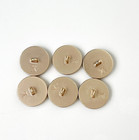 Stamped Lot Of 6 Designer Black And Gold Button 20mm