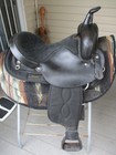 15   Qh Big Horn  101 Black Leather   Cordura Western Barrel  trail Saddle