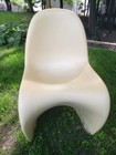 Two Verner Panton Style S- Chairs Modern White Vintage Art Deco Set