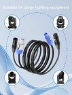 Cerrxian 3 2 Ft Powercon And Dmx Extension Cable  13awg Ac Power Dmx 3pin Xlr
