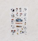 New 1 Sheet Peanuts Snoopy   Friends Clear Stickers  authentic 