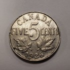 1926 5c Canada Five Cents Far 6 - Km29 - Key Date - Sku-q5848 b