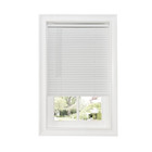 Window Mini Blinds Cordless 1 Inch Room Darkening White Multiple Sizes