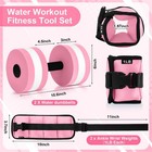 Water Aerobics Set  4 Piece Pool Exercise Kit  2 Aquatic Dumbbells   2 Ankle    