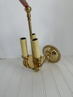 Vintage Bronze Brass Wall Sconce 3 Lights Ornate Candles